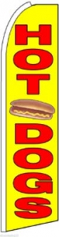 Hot Dog Swooper Flag Yellow